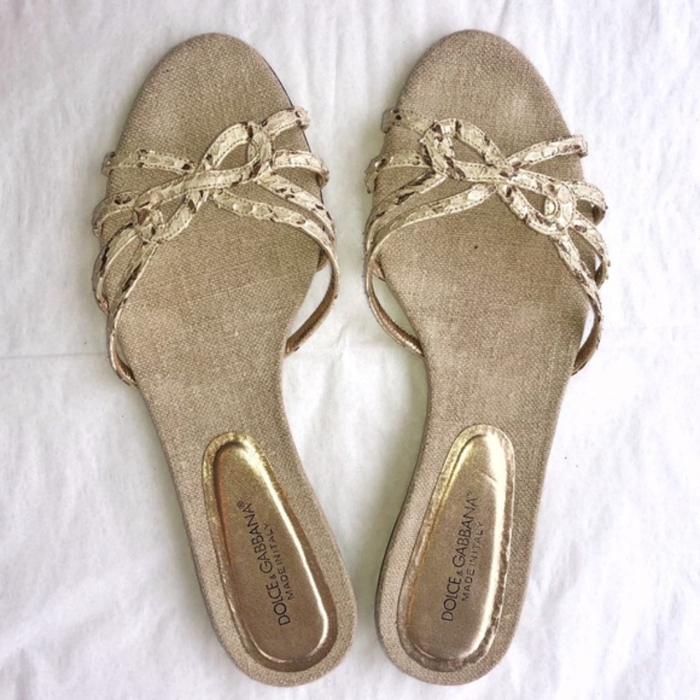 DOLCE & GABBANA | RARE GORGEOUS SNAKESKIN SANDALS